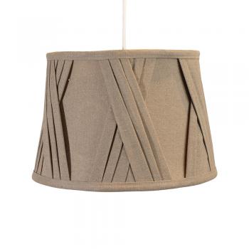 Mocha Gathered Drum Shade with Pleated Lining – Available in 10", 12" & 14"