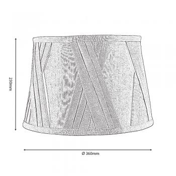 Mocha Gathered Drum Shade with Pleated Lining – Available in 10", 12" & 14"