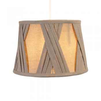 Mocha Gathered Drum Shade with Pleated Lining – Available in 10", 12" & 14"