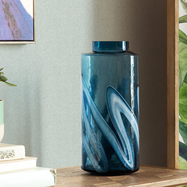 Hand-Blown Vase Steel