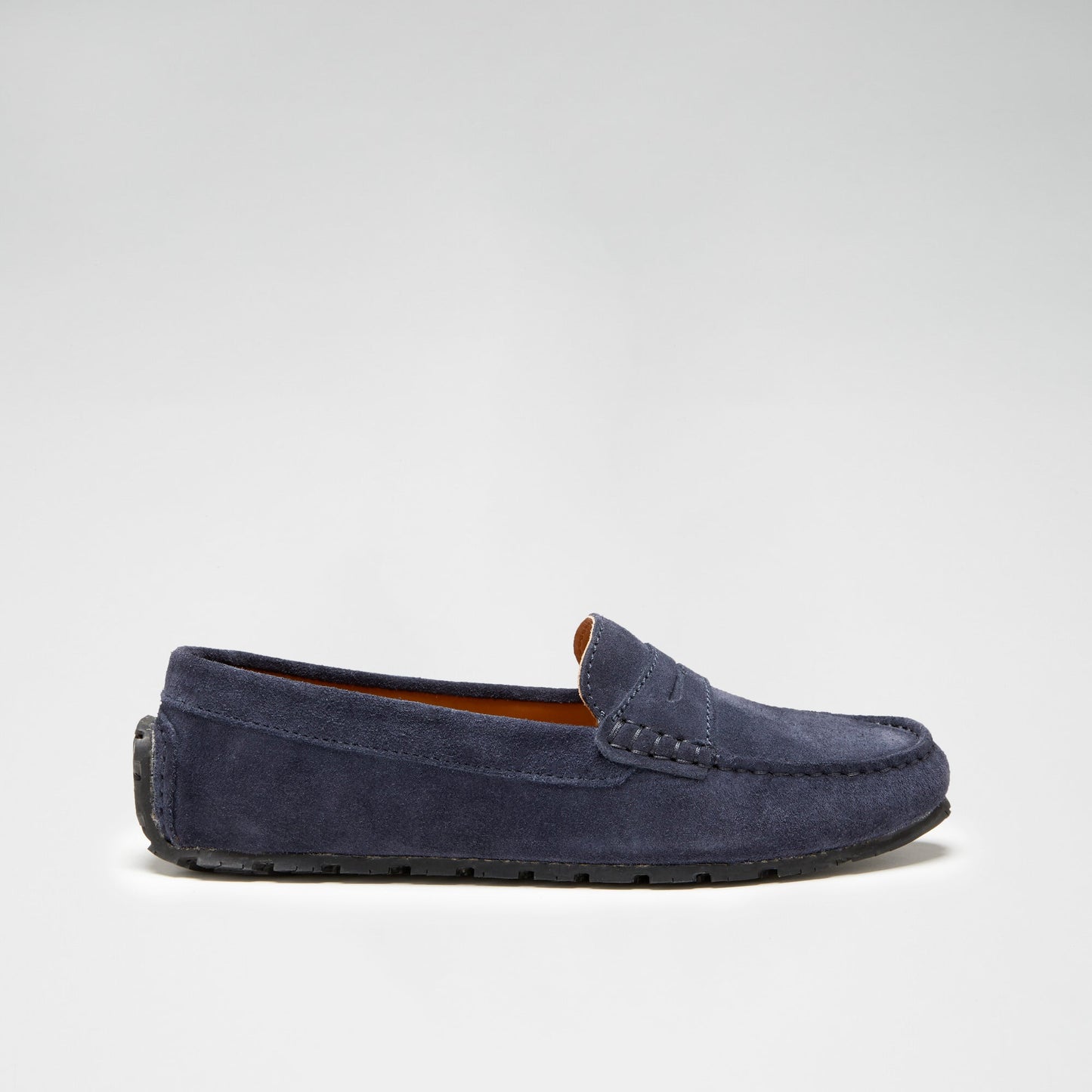 Navy Women’s Tyre Sole Penny Loafers – Eco-Friendly Italian Suede