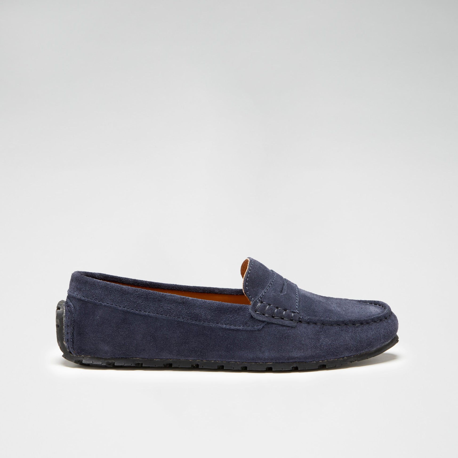 Navy Women’s Tyre Sole Penny Loafers – Eco-Friendly Italian Suede