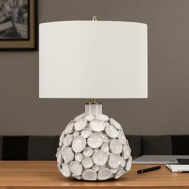 57cm Designer Ceramic Table Lamp & Shade – Contemporary Sculptural Lighting