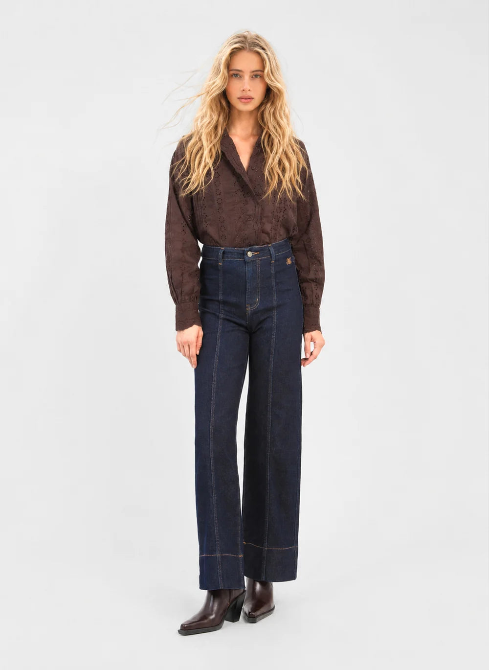 Piplis High-Waist Wide Leg Jeans | Women's Luxury French Design Denim
