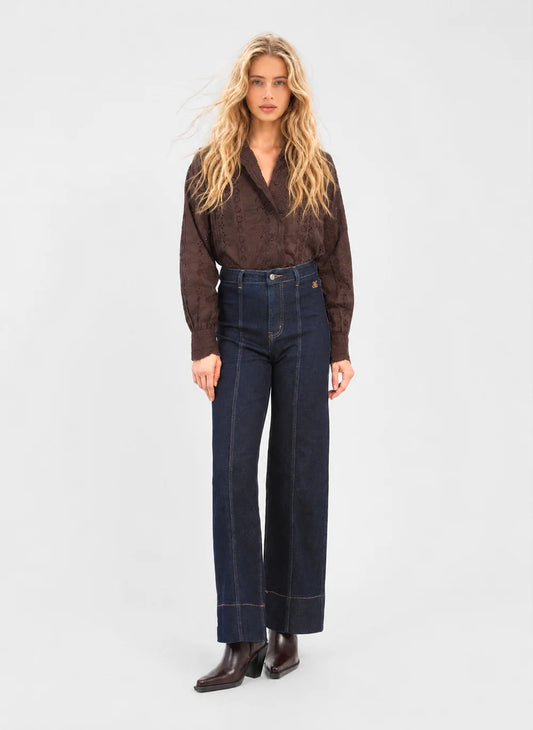Piplis High-Waist Wide Leg Jeans | Women's Luxury French Design Denim