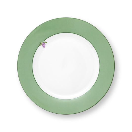 Plate Lily & Lotus Uni Light Green – 23cm | Elegant Porcelain Tableware