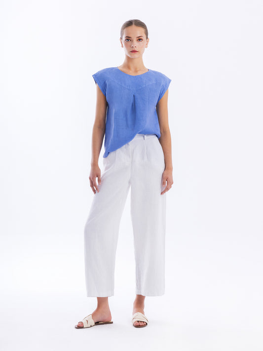 Pleated Linen Trousers — Haris Cotton