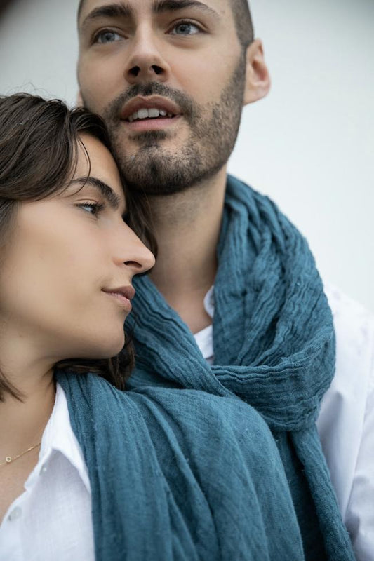 Pure Hemp Scarf | Bleu Austral