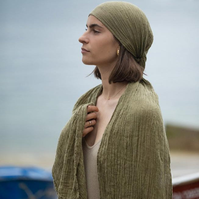 Pure Hemp Scarf | Khaki