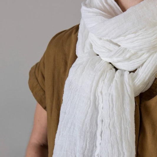 Pure Hemp Scarf | White Limestone
