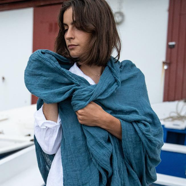Pure Hemp Stole | Bleu Austral