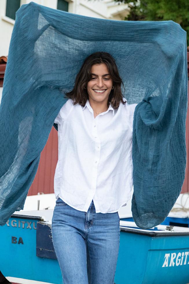 Pure Hemp Stole | Bleu Austral