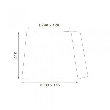 Rectangular Linen Lampshade – Buttermilk or Calico | Hard-Lined, 30cm