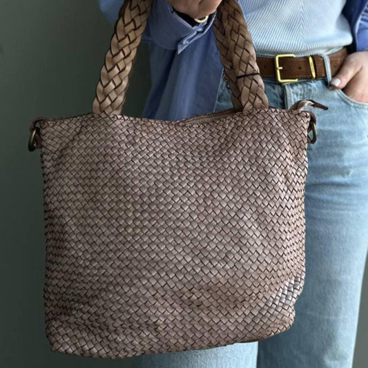 Rosa Woven Leather Handbag
