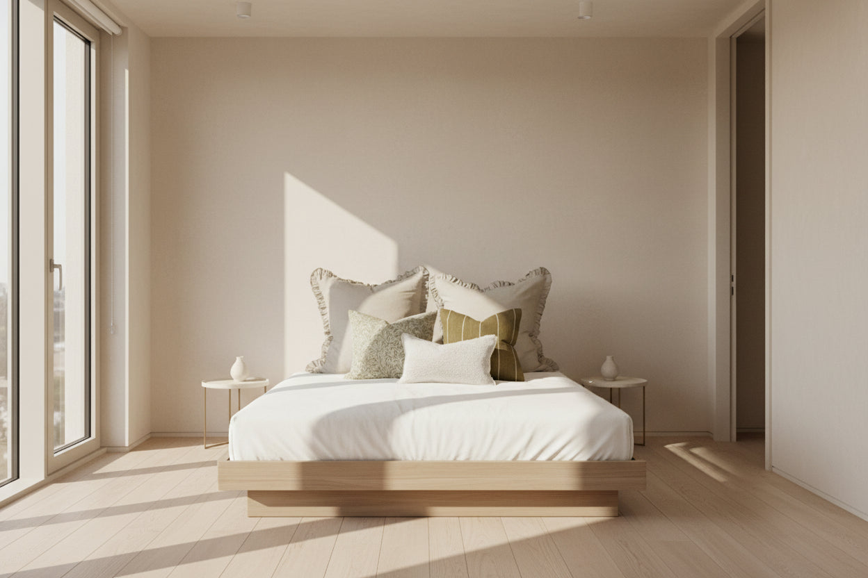 Sand Ruffle Cushion