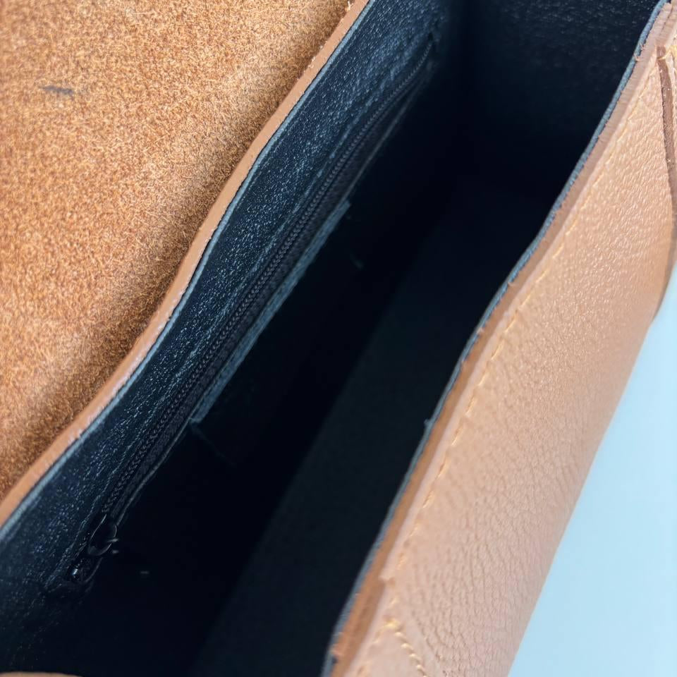 Small Leather & Fur Handbag with Detachable Strap | Luxury Mini Bag