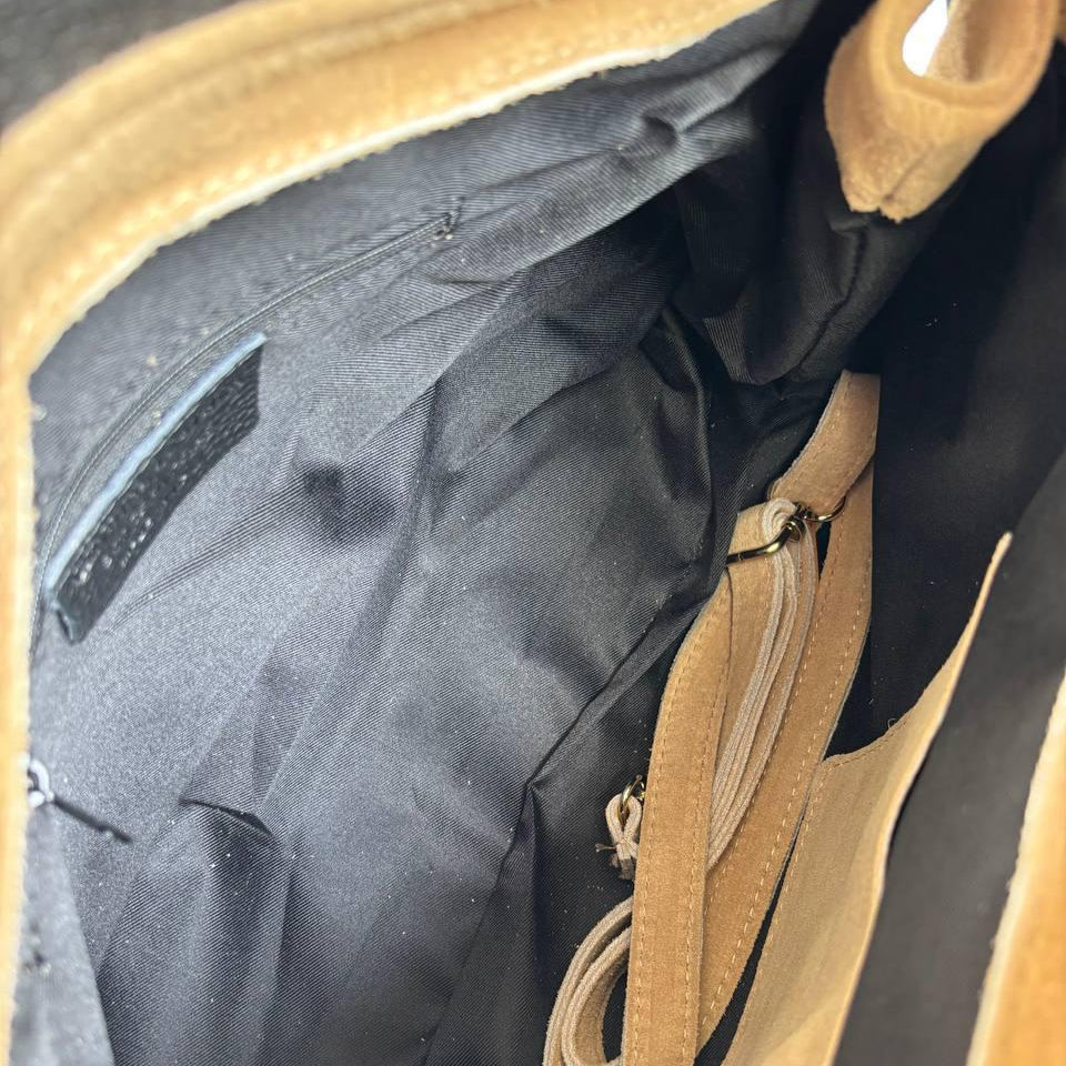 Suede Tote Bag with Zip Closure | Luxury Everyday Tote