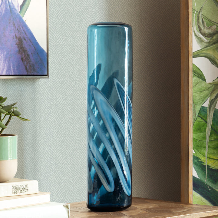 Hand-Blown Vase Steel