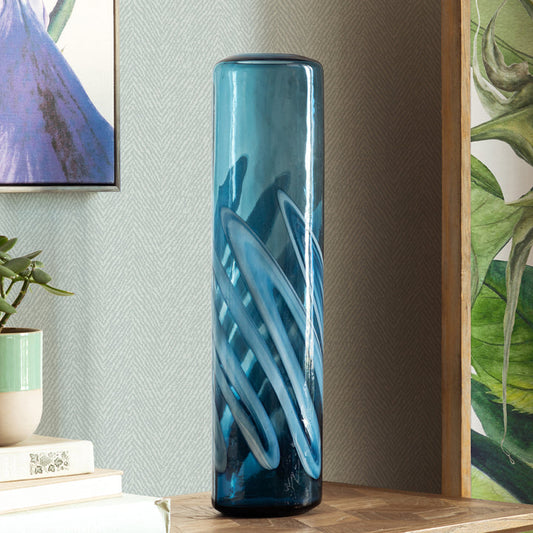 Hand-Blown Vase Steel