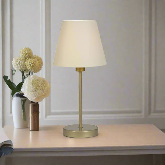 Table Lamp – Antique Brass with Cream Shade