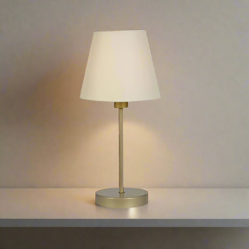 Table Lamp – Antique Brass with Cream Shade