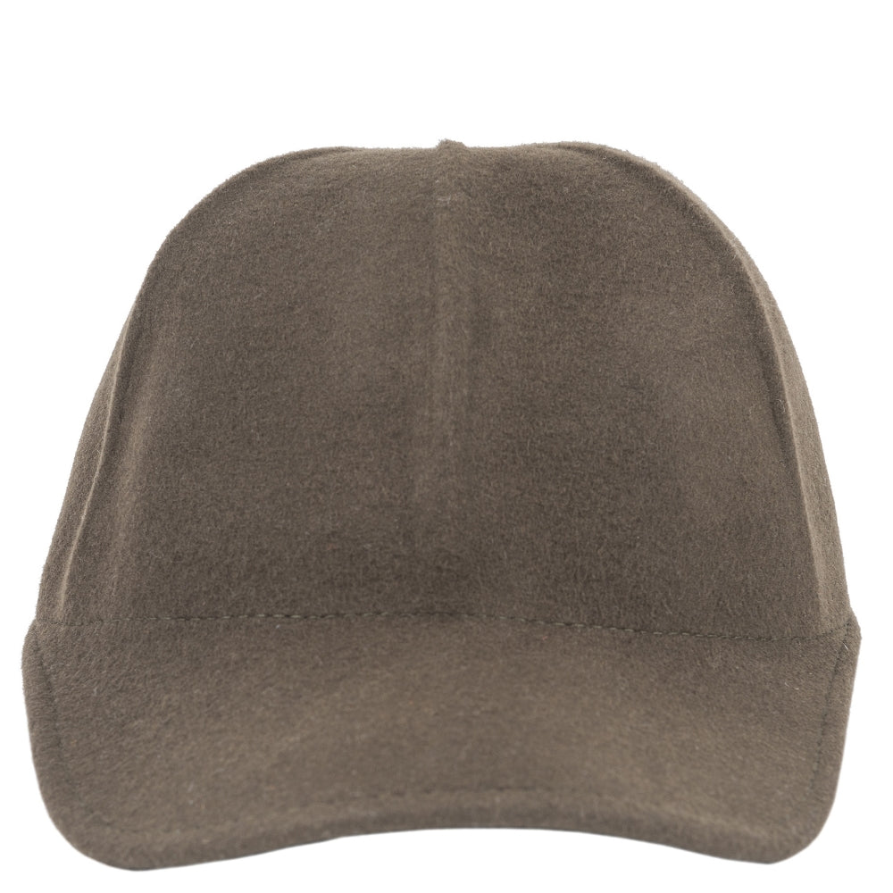 Unisex Felt Cap – 100% Wool, Made in Italy, Olive