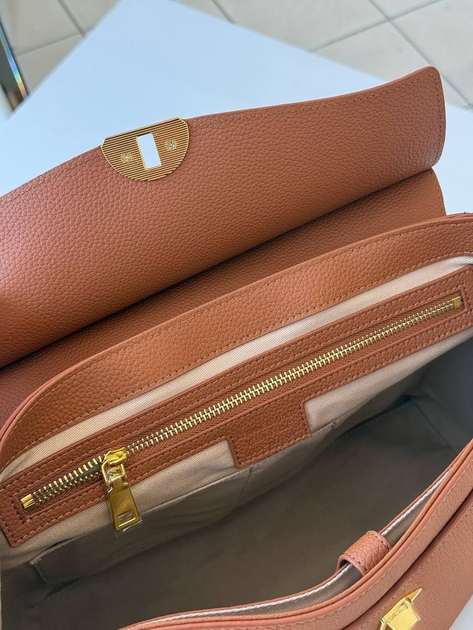 Convertible Leather Bag Backpack – Luxury Calfskin in Tan