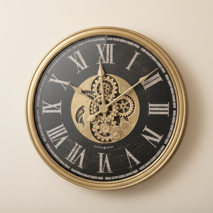 80cm large modern wall clock with bold black numerals and silent movement on a neutral painted wall.