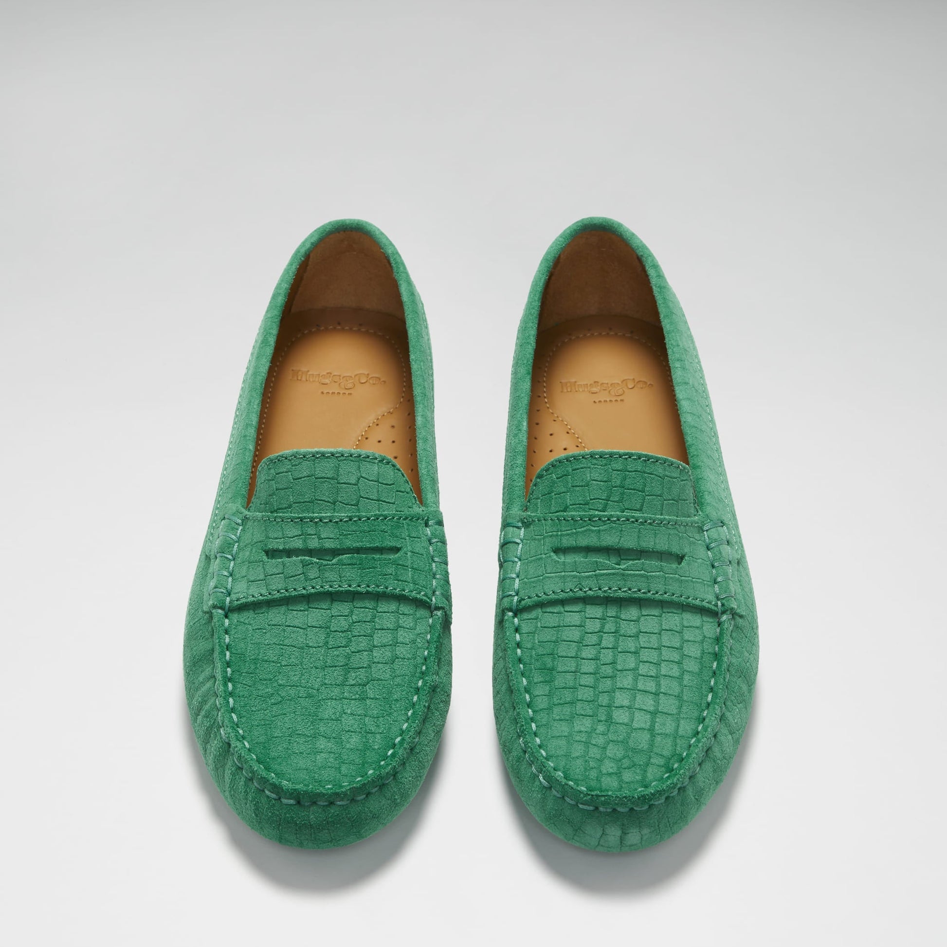 Women’s Emerald Penny Loafer Driving Shoes – Suede Moccasins