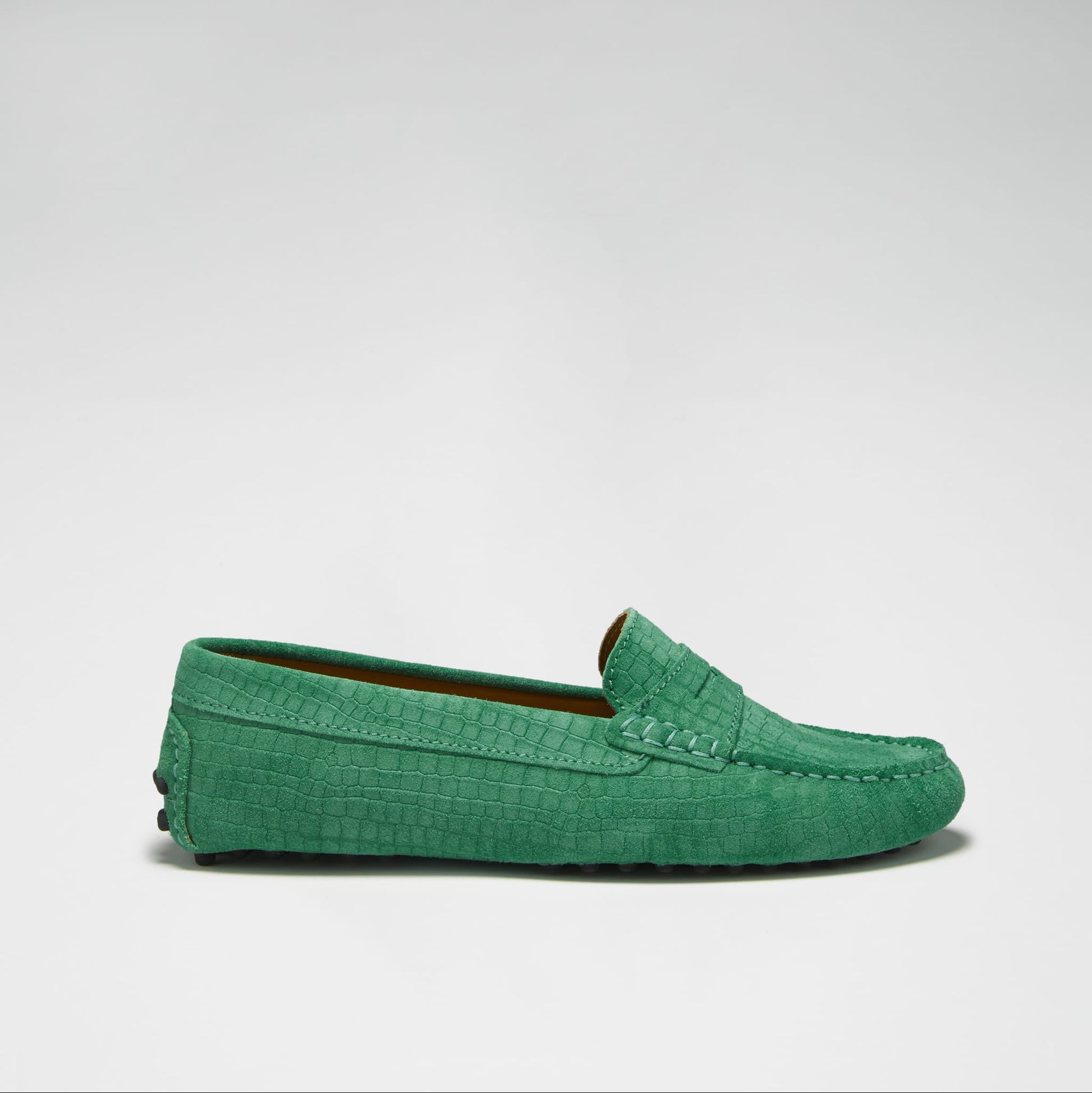 Women’s Emerald Penny Loafer Driving Shoes – Suede Moccasins