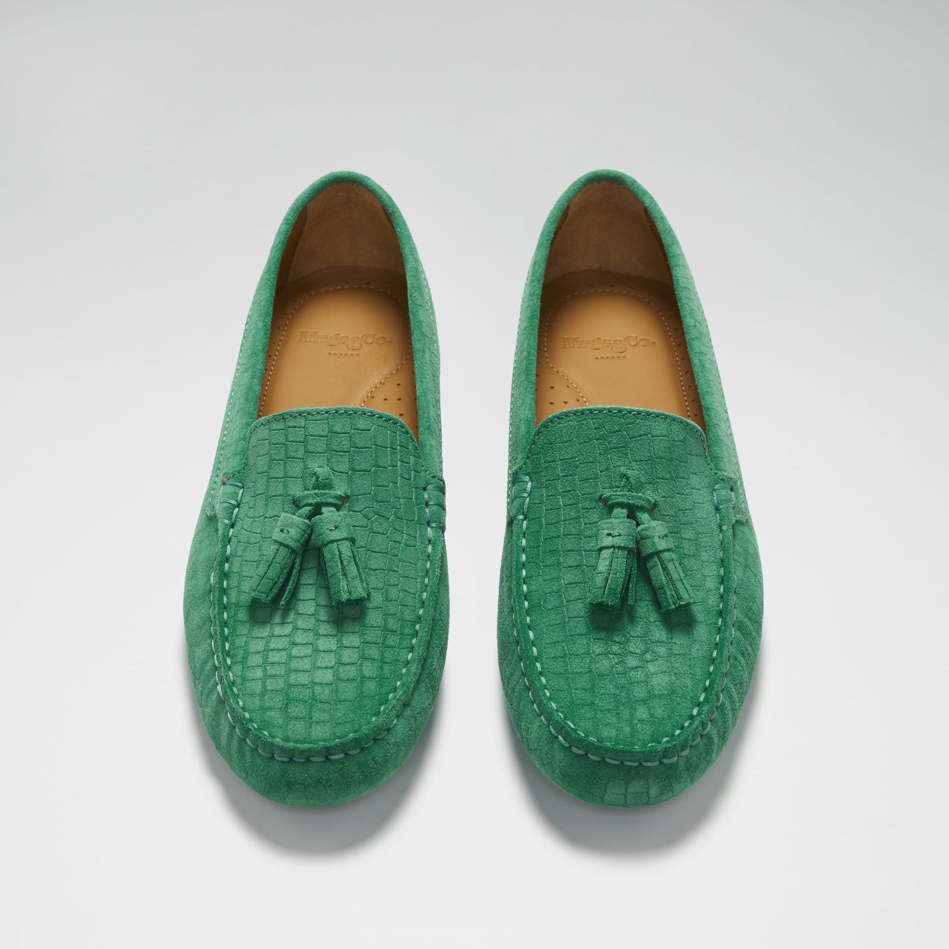 Women’s Emerald Tasselled Loafer Driving Shoes – Suede Moccasins