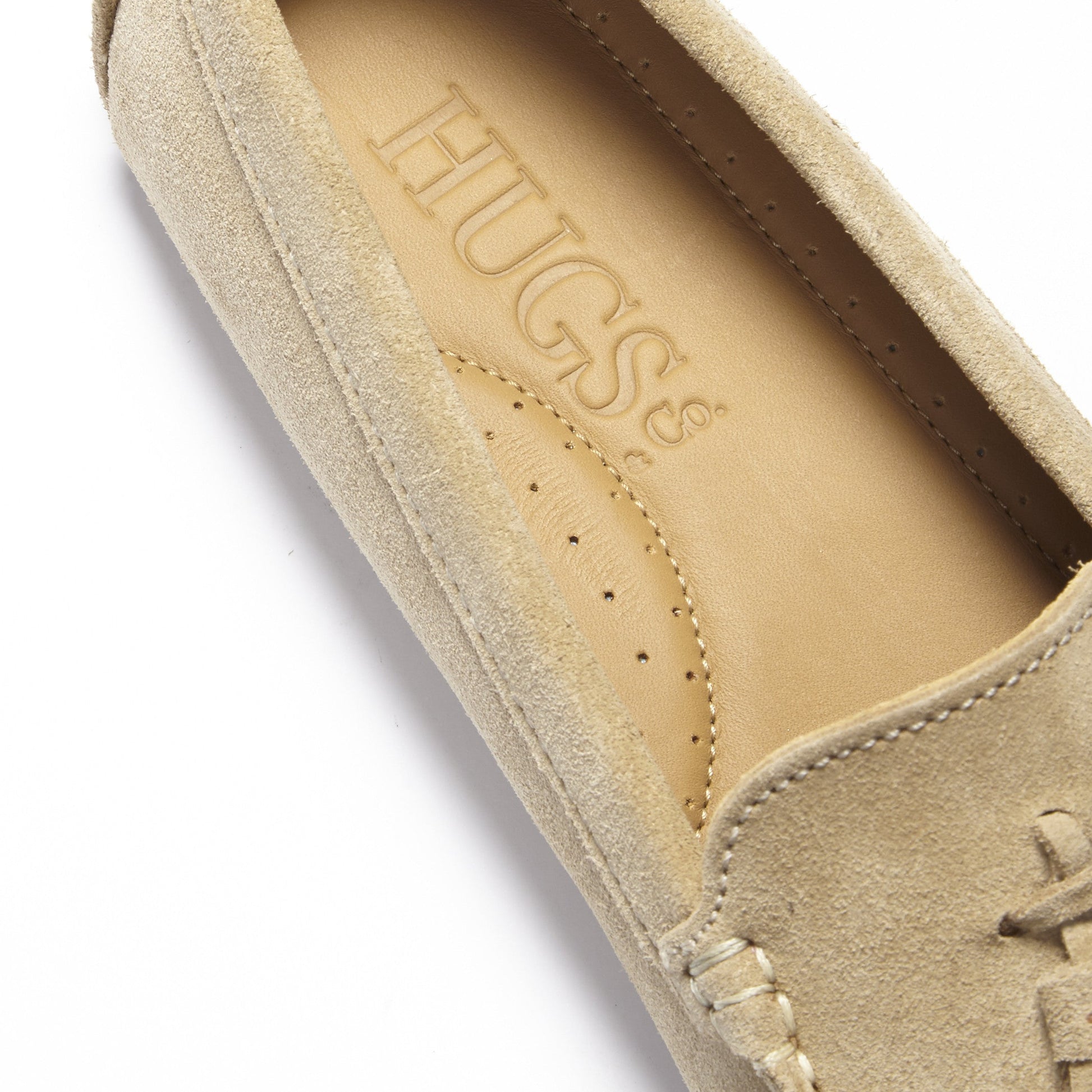 Women’s Taupe Tasselled Loafer Driving Shoes – Suede Moccasins