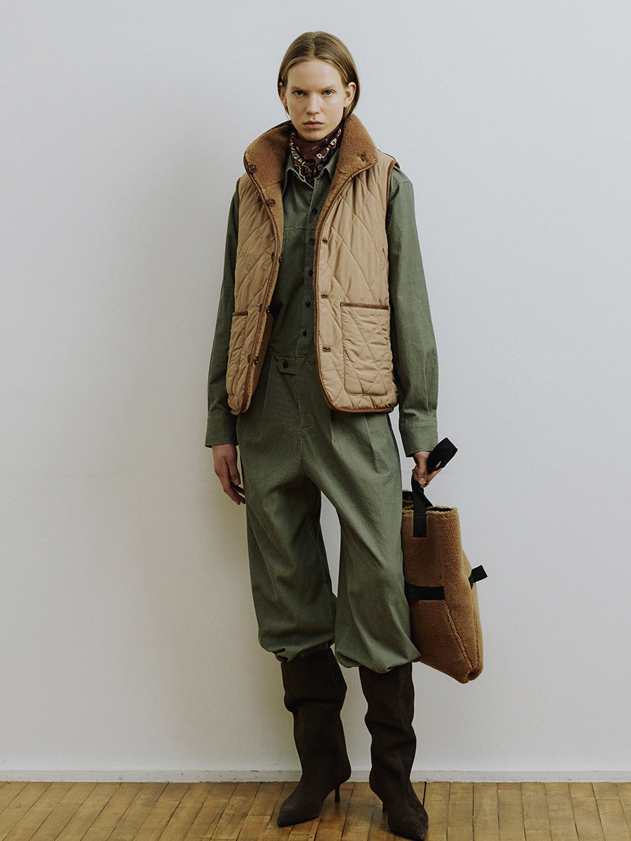 Worker Reversible Vest [Tobacco Brown] – Reversible Utility Gilet 