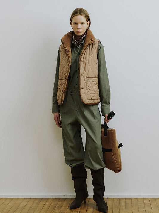 Worker Reversible Vest [Tobacco Brown] – Reversible Utility Gilet 