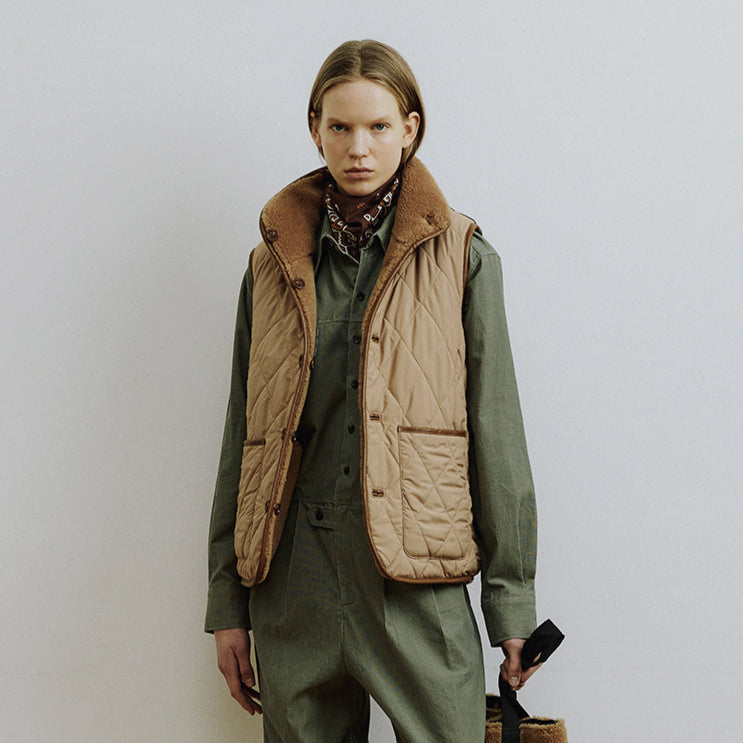 Worker Reversible Vest [Tobacco Brown] – Reversible Utility Gilet 