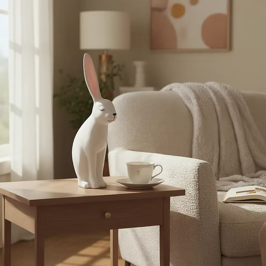 29CM WHITE PORCELAIN BUNNY