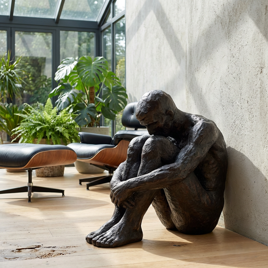 Large Sitting Man Bronze