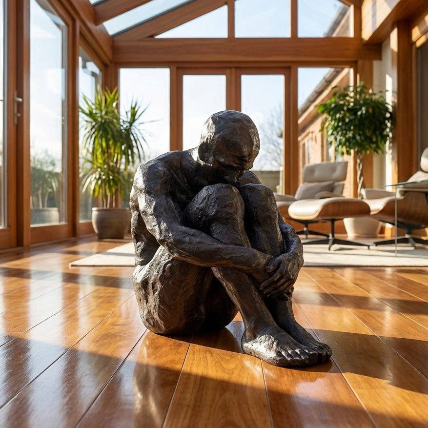 Large Sitting Man Bronze