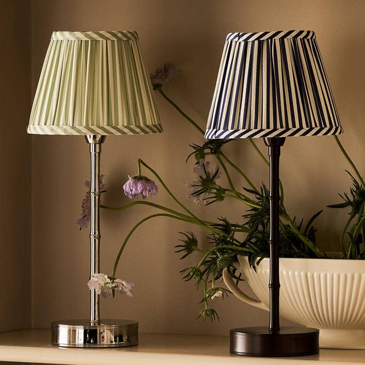 Empire Lampshade Navy Stripe 16cm