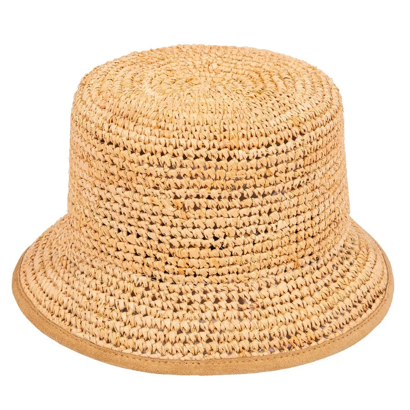 Madagascar Raffia Bucket Hat – Natural | Luxury Handcrafted Sun Hat
