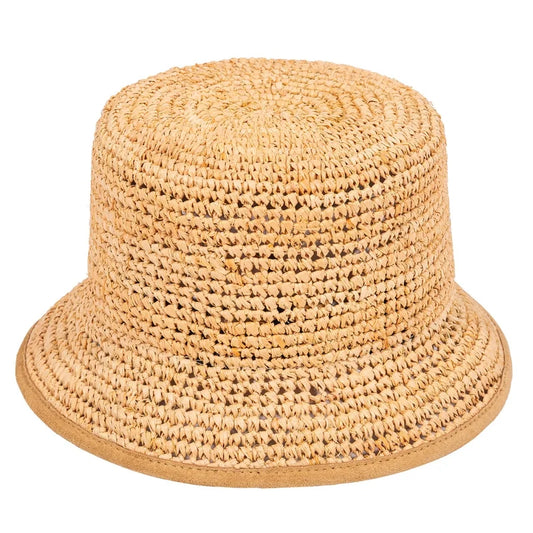 Madagascar Raffia Bucket Hat – Natural | Luxury Handcrafted Sun Hat