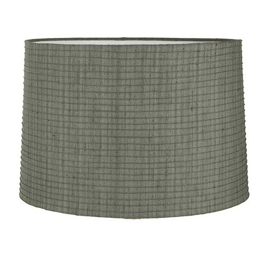 Simple Tapered Lampshade – Ribbed Cotton in Soft Green | 36cm x 39cm x 26cm