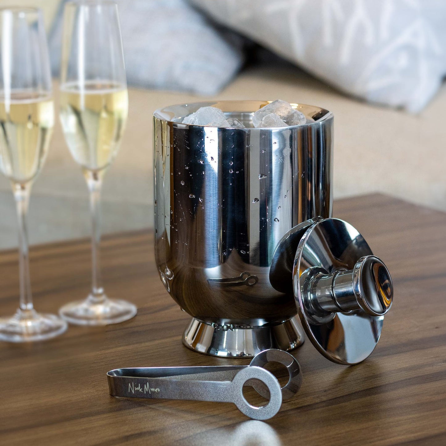 Trombone Ice Bucket & Tongs