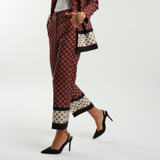 Trousers-Black with Pattern