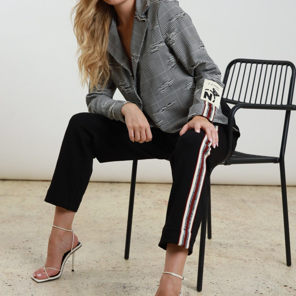 Stripe Black Jogger Trousers  | Casual Comfort & Style