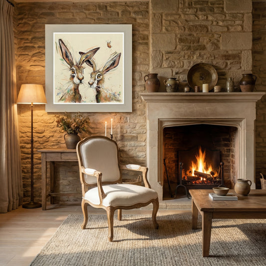 French Provincial Louis Chair – Natural Linen Fabric & Carved Wood (98cm)
