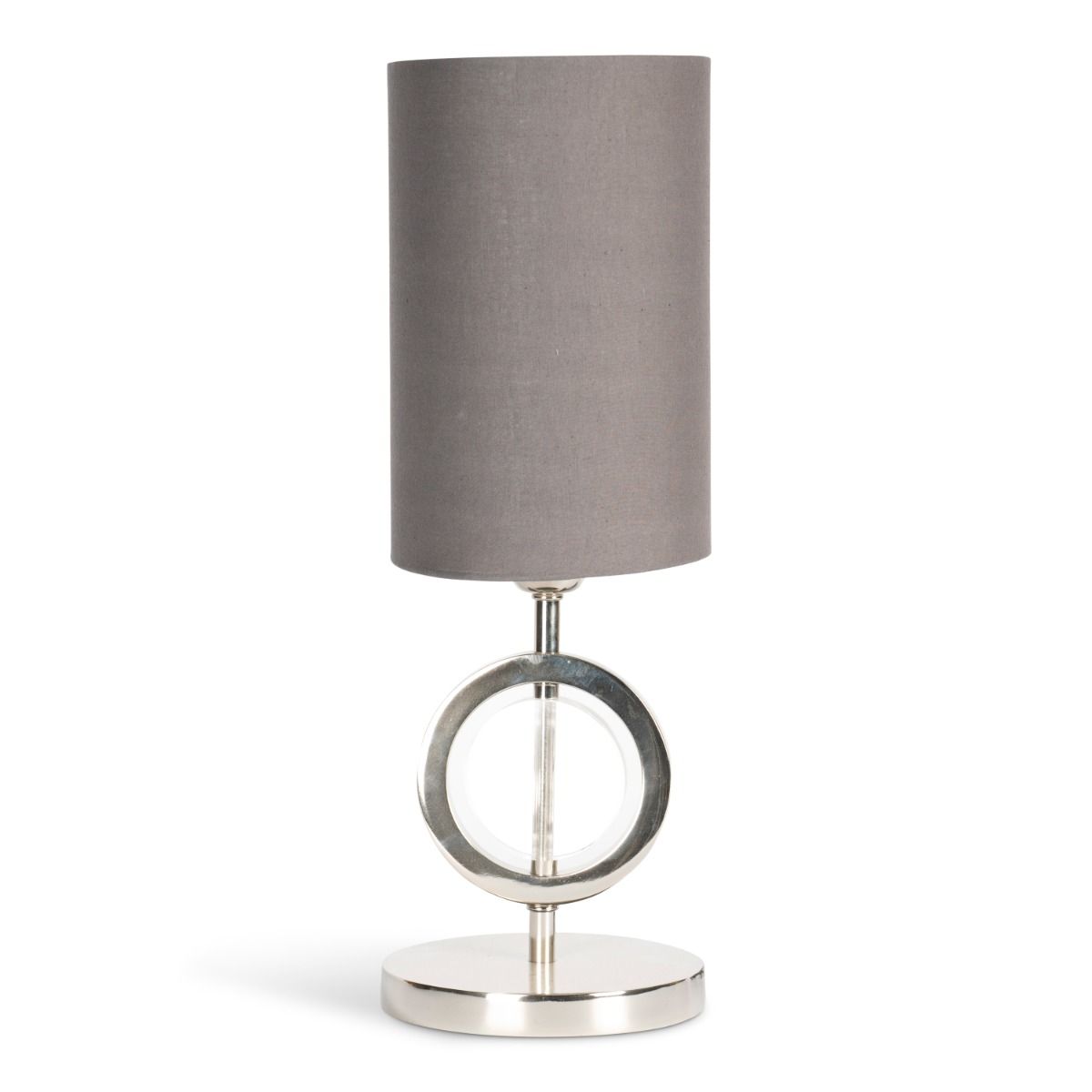 Art Deco Circle Lamp Single - Silver
