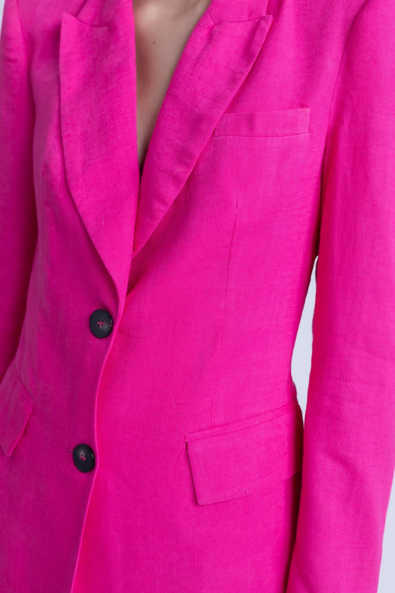 Pink Raw Linen Jacket – Statement in Sustainable Style