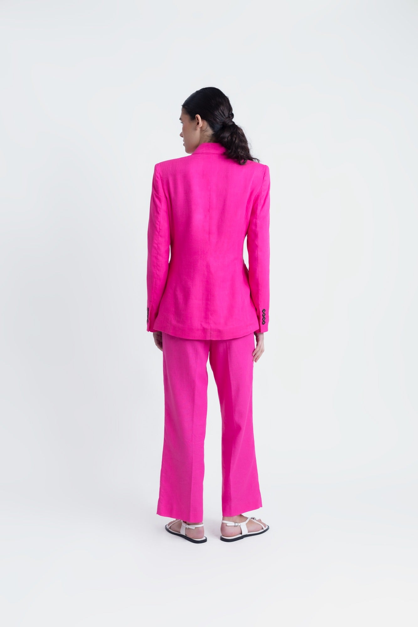 Pink Raw Linen Jacket – Statement in Sustainable Style