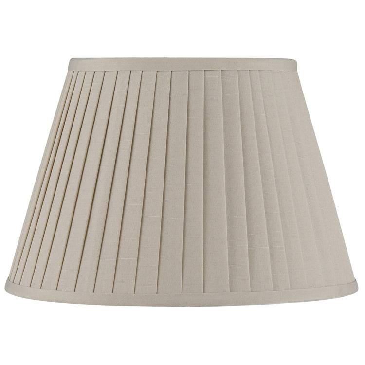 25cm Taupe Poly Cotton Knife Pleat Shade for sale - Woodcock and Cavendish